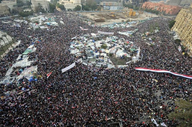 Demonstratie Tahrirplein nog groter