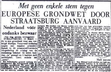 krant1bron: Voorpagina van De Volkskrant, 11 maart 1953